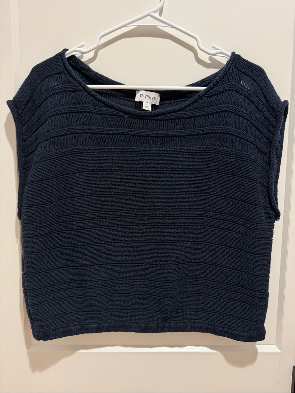 Evereve Navy Knit Sleeveless Tank Top